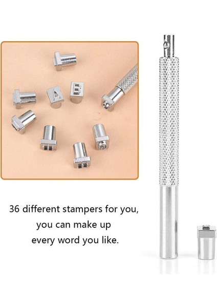 Kutu 36 Harf ve Sayı Damga Seti, Metal ve Ahşap Damgalama Zımbaları Için Metal Damgalama Aletleri 6mm (Yurt Dışından) indirimleri