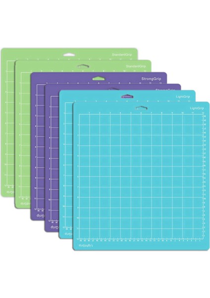 Cricut Maker/maker 3/explore 3/ Air 2/air Için Kesme Matları, 6 PAKET(12X12 Inç, Standart Tutuş/hafif Tutuş/güçlü Tutuş) (Yurt Dışından)
