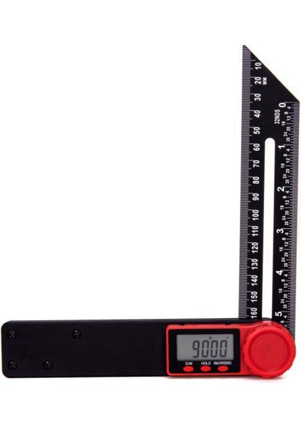 Ağaç Işleme Metal Işleme Inşaatı Için Dijital Gonyometre Ttype Eğim Ölçer ve Iletki 180MM/360° LCD Ekran (Yurt Dışından)