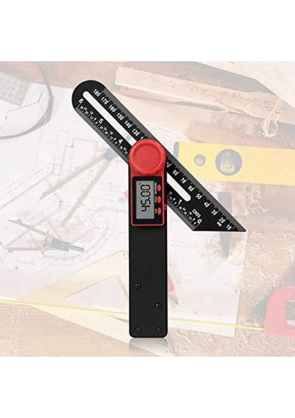 Ağaç Işleme Metal Işleme Inşaatı Için Dijital Gonyometre Ttype Eğim Ölçer ve Iletki 180MM/360° LCD Ekran (Yurt Dışından)