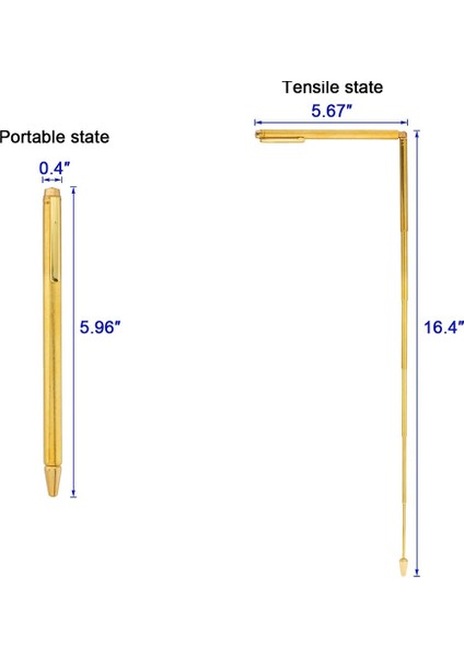 2 Adet Maden Çubukları, Geri Çekilebilir Kehanet Çubukları, Taşınabilir Kalem Şekli L Çubuklar, Hayalet Avcılık Araçları Için, Kehanet Suyu Vb. (Yurt Dışından)