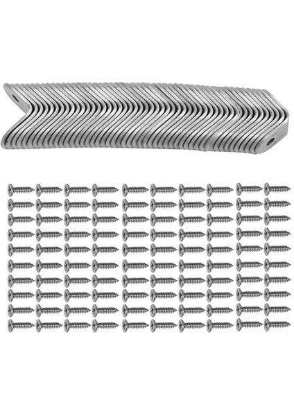 50PCS L Vidalı Köşe Braketi, Köşe Braketleri, Köşe Braketi Bağlantı Elemanları, Mobilya Karyola Dolapları Için (Yurt Dışından)