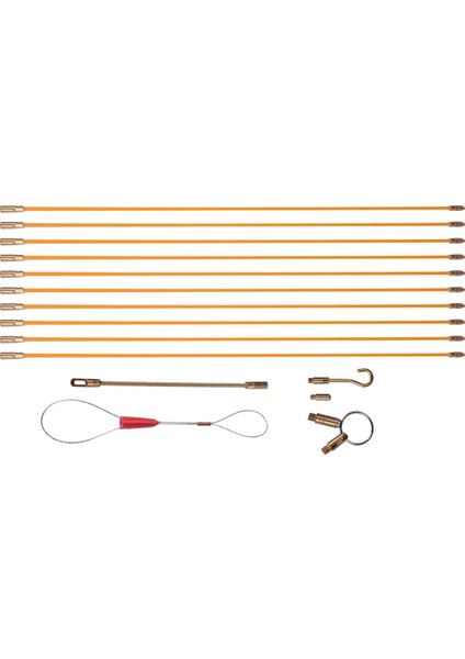 Balık Bant Kablolama Çubukları 5.0 M Fiberglas Kablo Erişim Aracı Kiti Elektrik Kablo Geçirici Çalışan Çektirme 10 Çubuk x 50 cm (Yurt Dışından) fiyatları