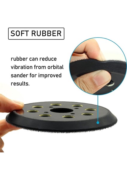 5 Inç Zımpara Makinesi Yedek Ped, Ryobi RS290 RS280 P411 Milwaukee 6021-21 6034-21 Zanaatkar 315 Modeli (Yurt Dışından) fırsatları