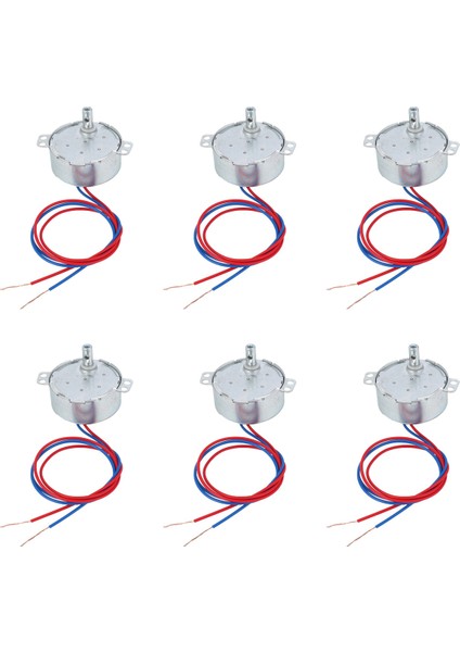 6x Ac 220V-240V 4W 3rpm Ccw/cw 20MM Kalınlık Ac Senkron Motor (Yurt Dışından)