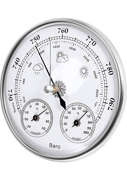 Duvara Monte Ev Termometre Higrometre Yüksek Doğruluk Basınç Göstergesi Hava Hava Durumu Enstrüman Barometre (Yurt Dışından) fiyatları