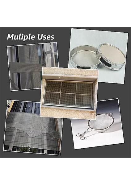 6 Adet 30X21CM Tel Örgü, 20 Örgü Paslanmaz Çelik Tel Örgü, Dıy Projeleri Için Pas Metal Tel Örgü Elek, Havalandırma, Filtre Ağı, Bahçe (Yurt Dışından)