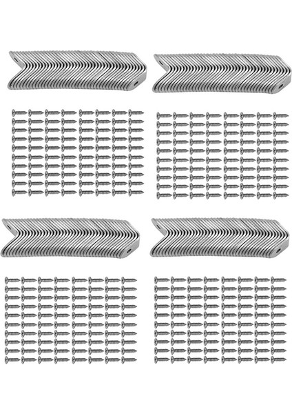 160PCS L Braket Köşesi, 320PCS Vidalar, Köşe Braketi, Ahşap Mobilya Karyola Dolabı Için Açılı Braket Bağlantı Elemanı (Yurt Dışından)