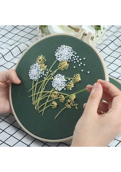 Çapraz Dikiş Kiti Dıy Nakış Başlangıç Seti Nakış Kitleri Desenli Nakış, Bambu Kasnak, Renkli Iplikler ve Araçlar (Yurt Dışından) modelleri