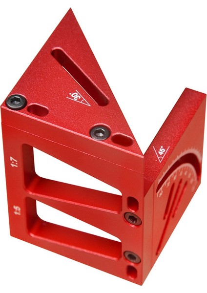3D Çok Fonksiyonlu Açılı Çizici Dairesel Orta Hat Çizici Marangoz 45 Derece, 90 Derece Açılı Çizici (Yurt Dışından)