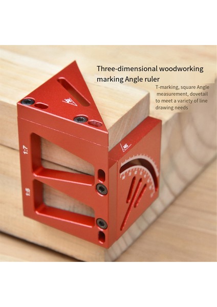 3D Çok Fonksiyonlu Açılı Çizici Dairesel Orta Hat Çizici Marangoz 45 Derece, 90 Derece Açılı Çizici (Yurt Dışından) fırsatları