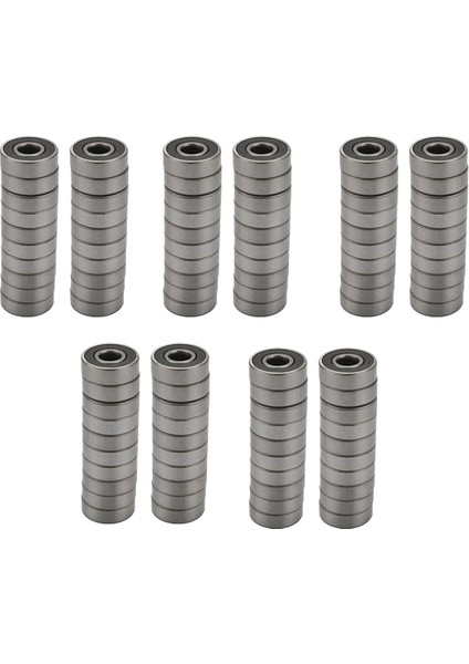 100 Paket 608-2RS Bilyalı Rulman - Kaykaylar, Tek Sıralı Patenler Için Çift Kauçuk Contalı Minyatür Sabit Bilyalı Rulmanlar (Yurt Dışından)