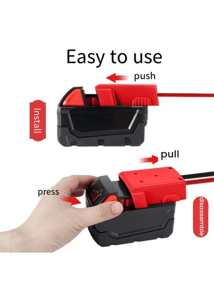 Milwaukee Için Dıy Adaptörü 18 V Lityum Akülü Araba Adaptörü Rc Kamyon Robotik Oyuncaklar Için Sigorta ile (Yurt Dışından)