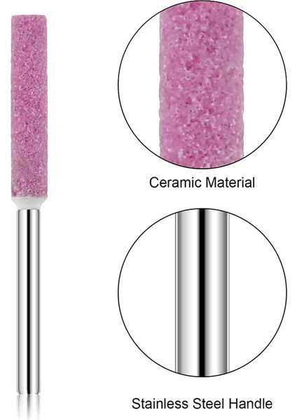 100 Parça Çapak Taşlama Taş Dosyası, Testere Bileyici Için Parlatma Taşlama Aracı Taşlama Uçları, 3/16 Inç/4.8 mm (Yurt Dışından)