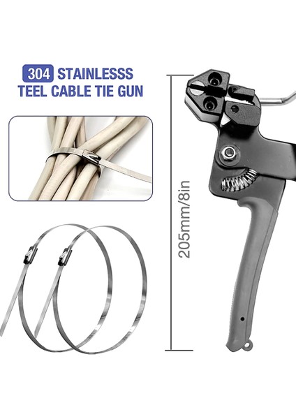 Metal Zip Kravatlar Kesici Paslanmaz Çelik Kablo Bağı Kesme Aleti ile 100 Adet Kablo Bağı Kendinden Kilitli Zip Bağları Siyah (Yurt Dışından) modelleri