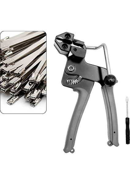 Metal Zip Kravatlar Kesici Paslanmaz Çelik Kablo Bağı Kesme Aleti ile 100 Adet Kablo Bağı Kendinden Kilitli Zip Bağları Siyah (Yurt Dışından) fırsatları