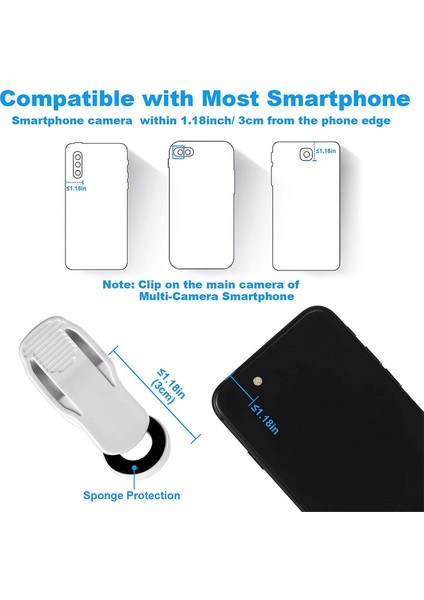 Adet 100X Zoom Klipsli Mikroskop, LED Işık, Taşınabilir Büyüteç Büyüteç Cep Büyüteç Lens Camı (Yurt Dışından) modelleri