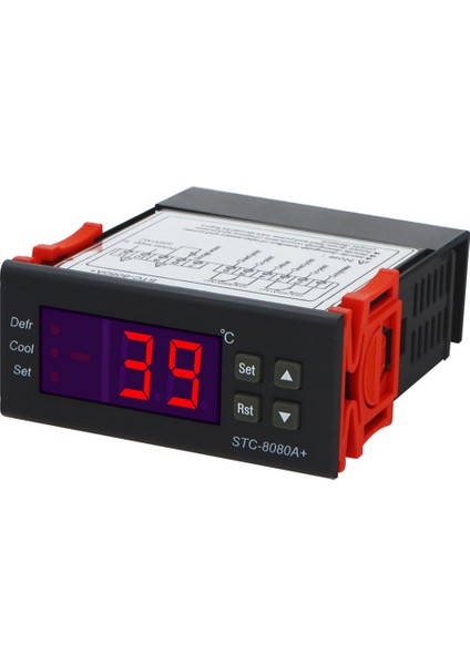 STC-8080A+DIJITAL Sıcaklık Kontrol Cihazı 220V Regülatör Soğuk Hava Deposu Dondurucu Sensörü Higrometre 40% (Yurt Dışından)