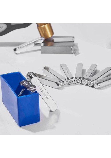 6mm Metal Damga Yumruk Aracı Alüminyum Deri Sembol Delme Pullar Araçları Zanaat Damgalama Için 12 Desen Seti B (Yurt Dışından)