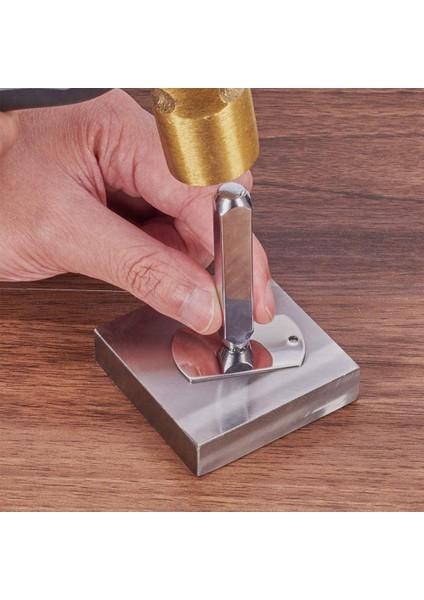 6mm Metal Damga Yumruk Aracı Alüminyum Deri Sembol Delme Pullar Araçları Zanaat Damgalama Için 12 Desen Seti B (Yurt Dışından)