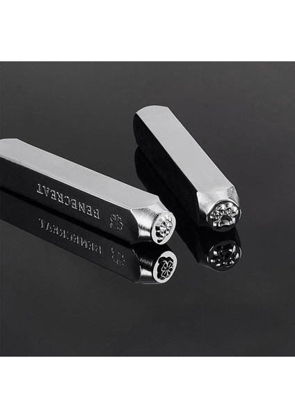 6mm Metal Damga Yumruk Aracı Alüminyum Deri Sembol Delme Pullar Araçları Zanaat Damgalama Için 12 Desen Seti B (Yurt Dışından)