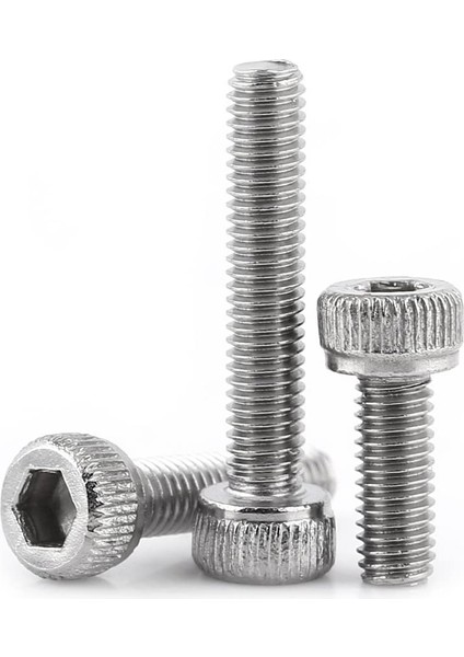 160 Altıgen Başlı Vidalar 304 Paslanmaz Çelik Metrik Dişli Iç Altıgen M3 x 6 8 10 12 16 20 25 30 mm (Yurt Dışından)