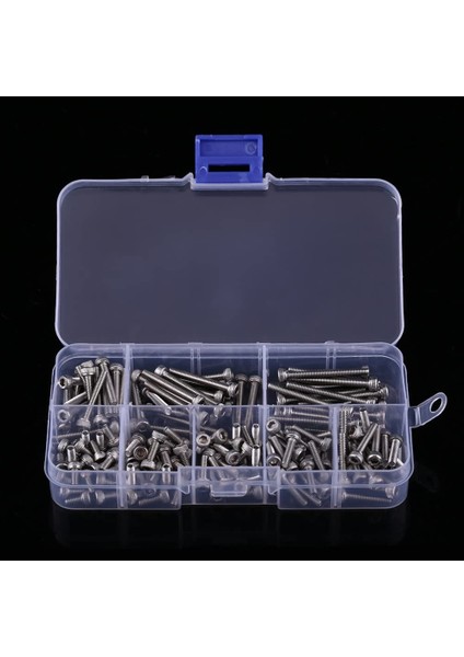 160 Altıgen Başlı Vidalar 304 Paslanmaz Çelik Metrik Dişli Iç Altıgen M3 x 6 8 10 12 16 20 25 30 mm (Yurt Dışından)