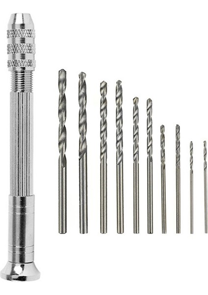 11 Adet El Büküm Matkap Seti 0.5-2.0mm Ağaç Işleme El Yumruk Aracı Donanım Saat Bakım Kiti (Yurt Dışından)