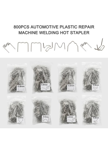 800 Adet Otomotiv Plastik Tamir Standart Ön Kesim Dalga Zımba Tampon Kaporta Tamir Makinesi Kaynak Sıcak Zımba (Yurt Dışından)