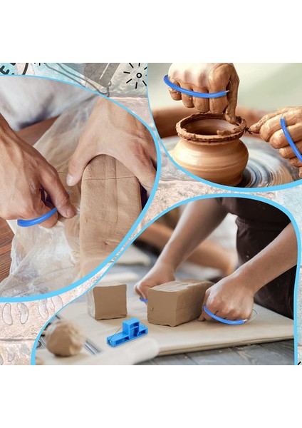 Adet Açı Kesme Kil Aracı ve Kil Kesiciler Tel Seti Çömlekçilik Şekillendirici Için Çelik Tel Konik Kesici Konik Aracı Dahil (Yurt Dışından)