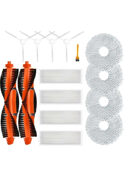 Kendi Kendini Temizleyen Robot 2 C101 Robot Süpürge Ana Yan Fırça Hepa Filtre Paspas Bezleri Bez Parçaları (Yurt Dışından)