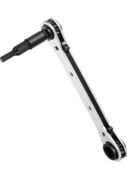Cırcır Anahtarı Klima Cırcır Servis Anahtarı Altıgen Bit Adaptör Kiti ile 3/16 Inç Ila 3/8 Inç (Yurt Dışından)