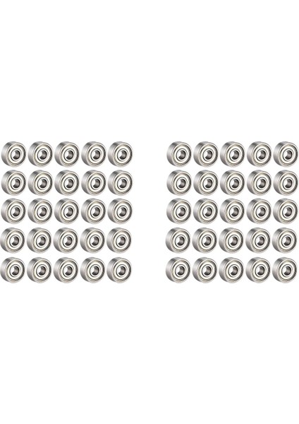 50 Adet 608 Zz Bilyalı Rulmanlar, 608ZZ Metal Çift Korumalı Minyatür Sabit Bilyalı Kaykay Bilyalı Rulmanlar (8mm x 22MM x 7mm) (Yurt Dışından)