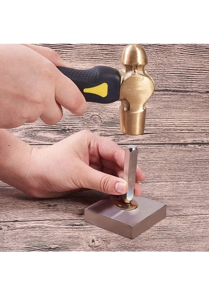 1lb Pirinç Metal Damgalama Çekiç Çift Yüz Çekiç Kafaları Pirinç Çekiç Demir Örs ile Dıy El Sanatları Sanat Takı Yapımı Için (Yurt Dışından) fiyatları