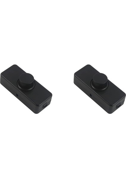 2x Hat Içi LED Dimmer Anahtarı, Dahili Döner Açma/kapama ve Kısılabilir 3-100W Led/akkor Siyah Için Düğme Kontrollü Dimmer (Yurt Dışından)
