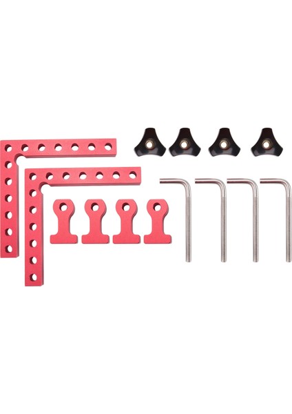 90 Derece Konumlandırma Kareler Dik Açı Kelepçeleri, Alüminyum Alaşımlı L Tipi Köşe Kelepçesi Ağaç Işleme Marangoz Sıkma Aracı (Yurt Dışından)