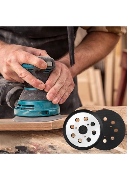 Makita Orbital MT922 Için 2'li Paket Zımpara Pedleri, 5 Inç 8 Delikli Yedek Cırt Cırtlı Zımpara Diski Metal Sırt ve Kauçuk (Yurt Dışından) indirimleri
