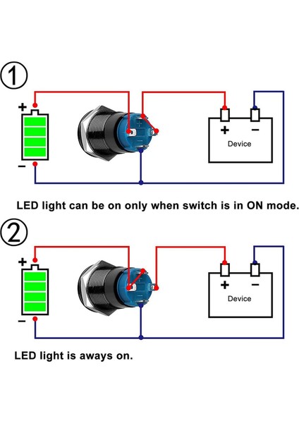 10 Adet 12MM Mandallama Basmalı Düğme Anahtarı Yüksek Yuvarlak Kapak, Su Geçirmez Metal Basmalı Düğme Anahtarı ile 12V/24V Mavi Işık (Yurt Dışından) fırsatları