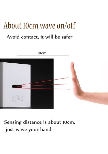 Duvar Akıllı Işık Anahtarı Kızılötesi Ir Sensör Gerek Yok Dokunmatik Cam Ekran Paneli Elektrik Gücü Açık Kapalı Lamba Ab Tak (Yurt Dışından) fırsatları