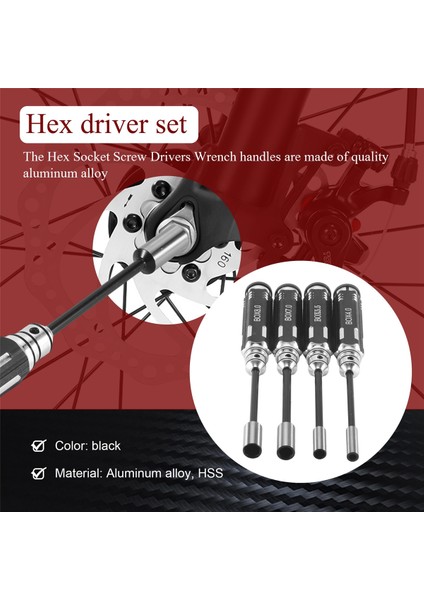 Rc Model Aracı 4pcs Altıgen Tornavidalar Altıgen Somun Soket Anahtarı Kol Tekerlek Anahtarı 4.0/5.5/7.0/8.0mm Günlük Yapma Kılavuzu ve Rc Uçak Quadcopter Fpv Drones, 3yarış Arabası (Yurt Dışından)