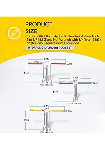 3 Paket Hidrolik Conta Kurulum Araçları Hidrolik Silindir Piston Tamir Contası Kiti, Çiftlik ve Inşaat Ekipmanları Için (Yurt Dışından) fırsatları