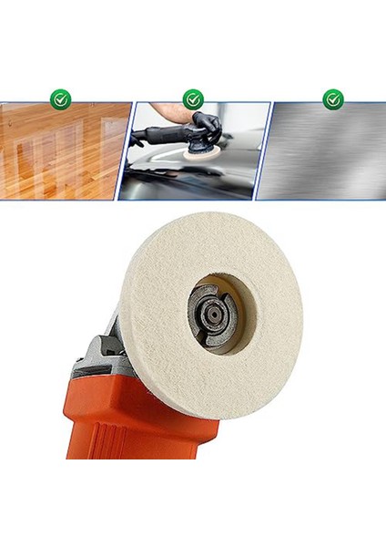 Yün Parlatma Çarkı Diski, 100 Açılı Öğütücü Için Yün Keçe Parlatma Çarkı, Gelişmiş Yün Keçe Parlatma Çarkı (8 Adet) (Yurt Dışından) indirimleri