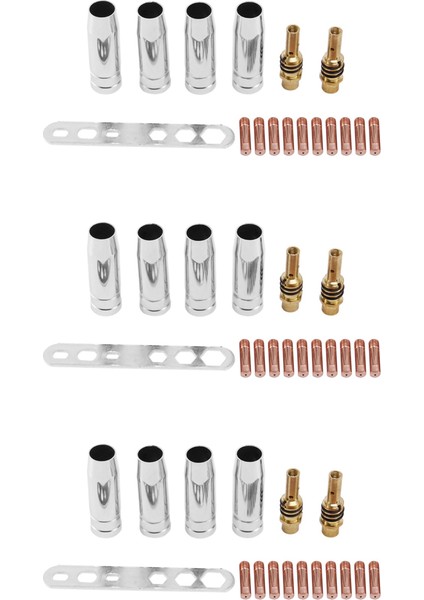 51 Adet/takım 15AK Mig/mag Kaynak Memesi Iletişim Ipuçları 0.8X25MM M6 Gaz Konektörü Tutucu Seti (Yurt Dışından)