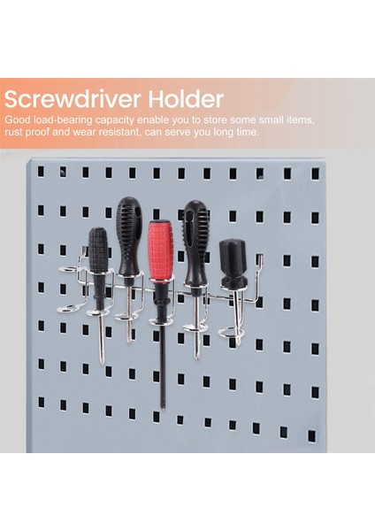 Adet Tornavida Tutucu Pegboard Çok Amaçlı Alet Tutucu Aksesuar Pegboard Aksesuarları Pegboard Için Çok Halkalı Takım Tutucu (Yurt Dışından)