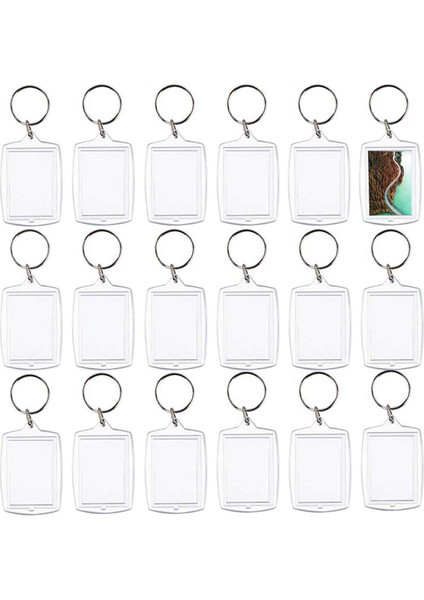 500 Adet Fotoğraf Anahtarlık Dikdörtgen Şeffaf Boş Akrilik Ekleme Fotoğraf Resim Çerçevesi Anahtarlık Anahtarlık Dıy Bölünmüş Yüzük (Yurt Dışından) modelleri