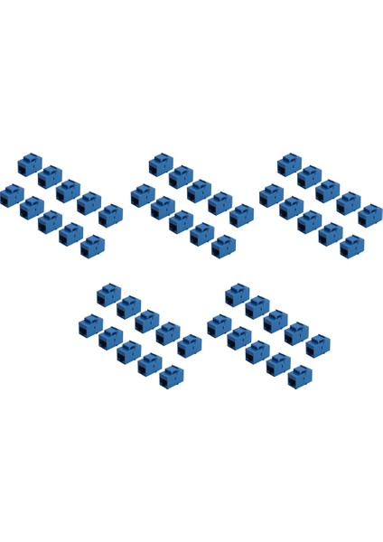 50 Adet RJ45 Konektörü Keystone Jack Cat6 Uzatma Çoğaltıcı Ethernet Ağı Lan Cat 6 Çoğaltıcı Jaklar Uzatma Adaptörü, Mavi (Yurt Dışından)