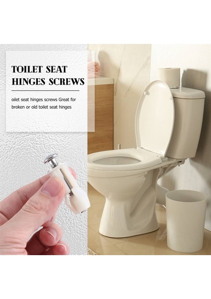 Klozet Kapağı Menteşeleri Vidalar Wc Delik Sabitleme Kolay Kurulum 2'li Paket (Yurt Dışından) modelleri