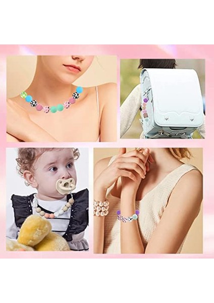 221 Adet 15MM Toplu Silikon Kauçuk Anahtarlık Boncuk Püsküller ve Dıy Anahtarlık Yapımı Için Anahtarlık Malzemeleri (Yurt Dışından) modelleri