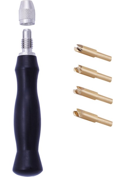 Deri Kenar Kırma Seti 4 Değiştirilebilir Pirinç Kafa ile 1.5-2-2.5-3mm Pres Kapama Makinesi Kenar Işaretleme Kırıcı Dıy Aracı (Yurt Dışından)