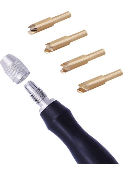 Deri Kenar Kırma Seti 4 Değiştirilebilir Pirinç Kafa ile 1.5-2-2.5-3mm Pres Kapama Makinesi Kenar Işaretleme Kırıcı Dıy Aracı (Yurt Dışından)